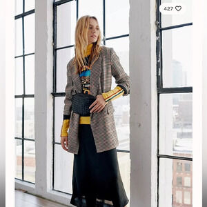 Free People Uptown Girl Houndstooth Blazer, size large